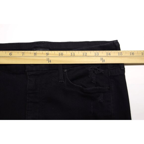 Mother Women's The Looker Ankle Fray Guilty As Sin Black Sz 29 - Picture 4 of 14